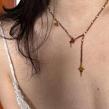 「山间野花」田野浪漫花朵盛开可调节长度小众饰品项链