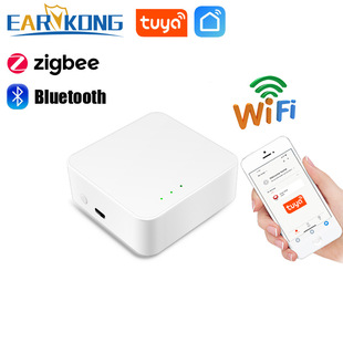 Factory Direct supply cross-border graffiti Zigbee Bluetooth gateway HUB white support WiFi and ZGB and Bluetooth accessories