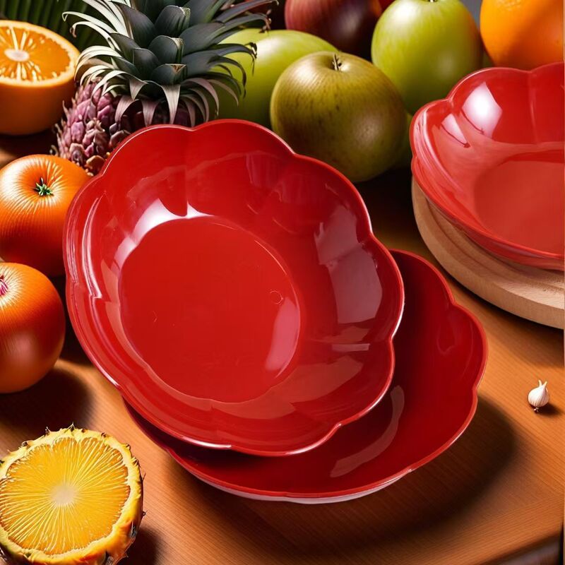 New Red Festive Fruit Plate, Exquisite and Beautiful Fruit Tray for Weddings, Engagements, Housewarming, Dried Fruit Plate, Offering Tray for Worship New Red Festive Fruit Plate, Exquisite and Beautiful Fruit Tray for Weddings, Engagements, Housewarming, Dried Fruit Plate, Offering Tray for Worship