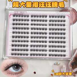 超大量粘胶款泪汪汪假睫毛原生感睫毛破碎无辜感灵动双眸百搭新手