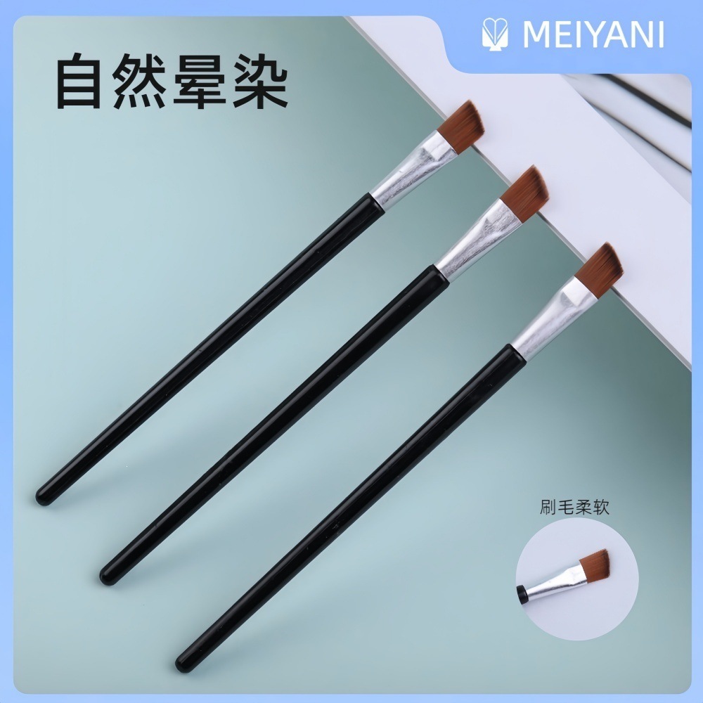 爆款眼影刷化妆刷便携美妆工具单支斜头眼影棒唇刷遮瑕厂家直销批