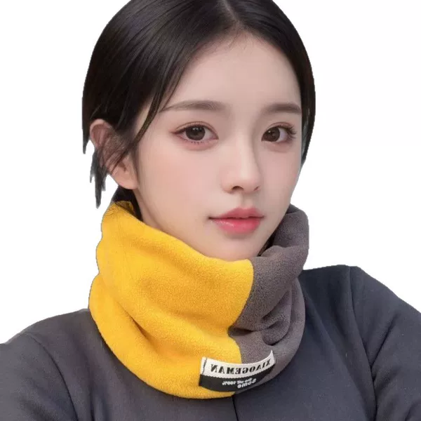 Fleece-Lined Neck Gaiter for Warmth and Wind Protection, Solid Color, Unisex, Suitable for Cycling in Autumn and Winter, High Elasticity, Thickened Neck Protection Scarf, Versatile