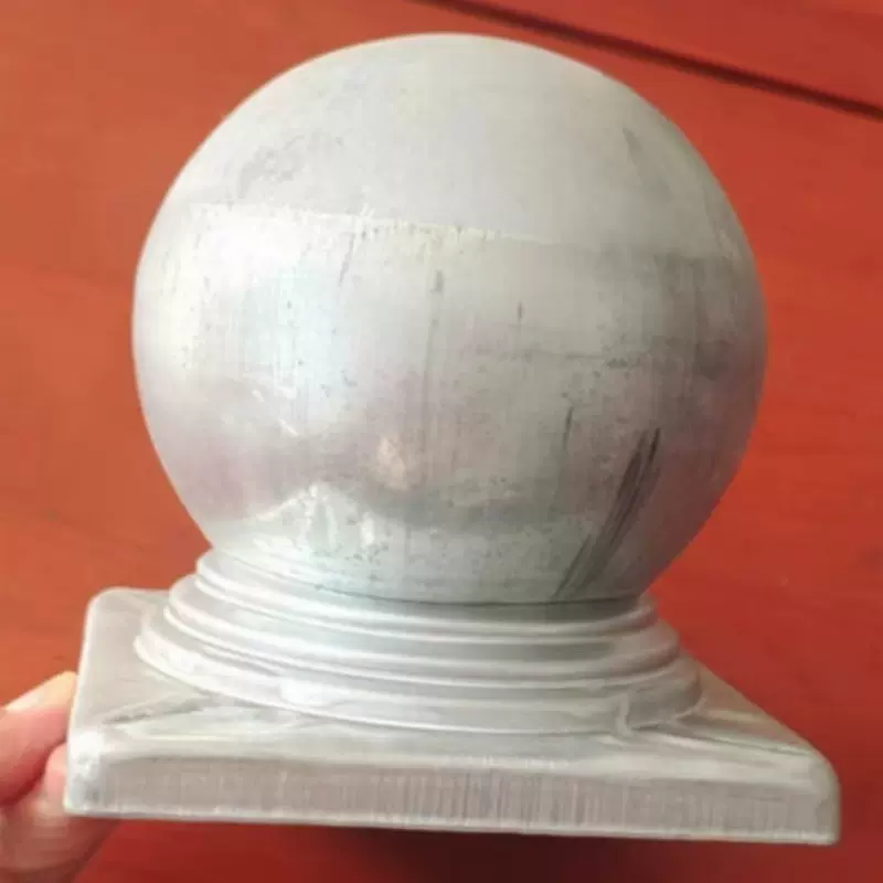 厂家促销铁艺加厚方管球形帽锌钢配件球头护栏柱帽