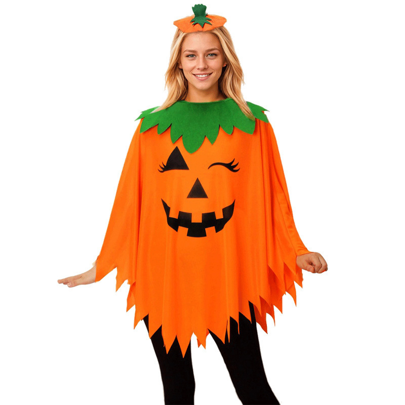 国境を越えた売れ筋ハロウィンカボチャマントコスプレ女の子大人のパフォーマンス衣装ステージドラマパフォーマンス衣装|undefined