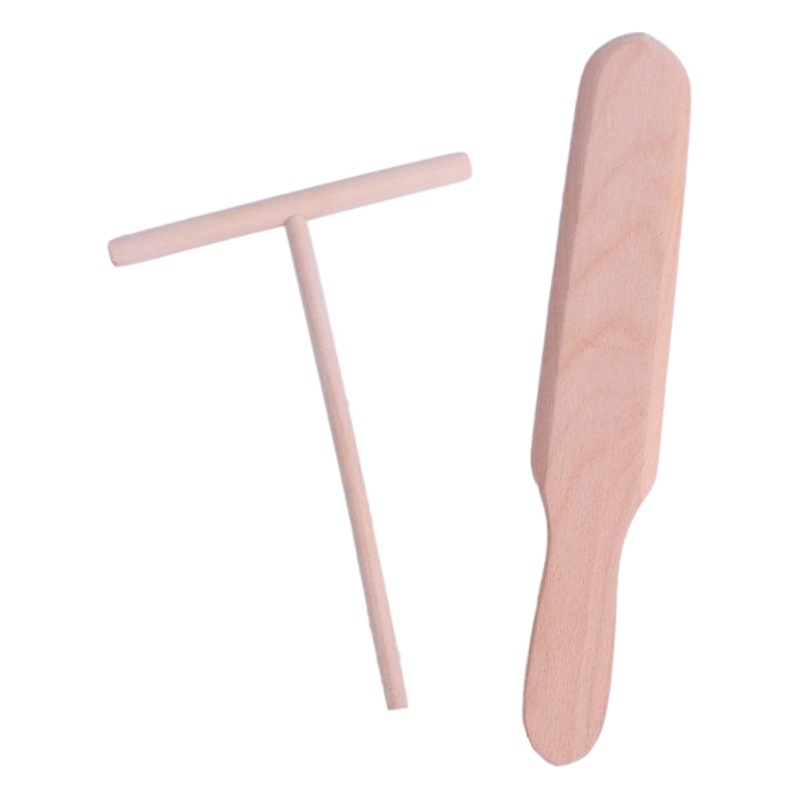 Utensilios de cocina para hacer panqueques, herramientas para panqueques, utensilios de repostería para el hogar, raspador de panqueques multigrano, rastrillo de madera para panqueques