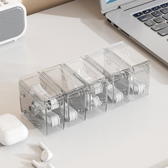 2023年新款數據線收納盒可拼接DIY桌面耳機置物架首飾雜物收納盒