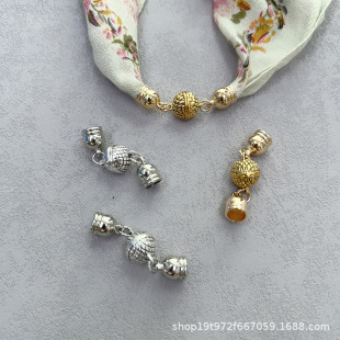 Zinc Alloy Magnet Buckle Scarf Accessories DIY Accessories Accessories 65 Square Towel Connected Jewelry Beads 14mm Strong Magnetic
