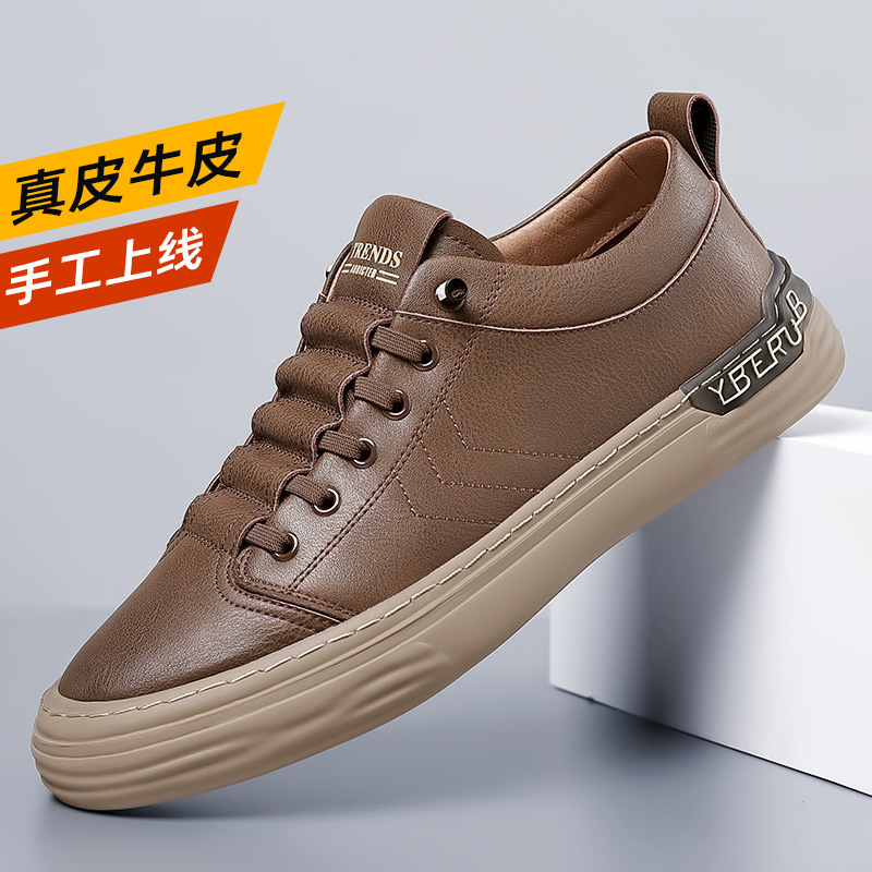 2025 primavera nuevos zapatos de cuero hombre moda casual versátil zapatos de cuero de negocios de hombre al por mayor