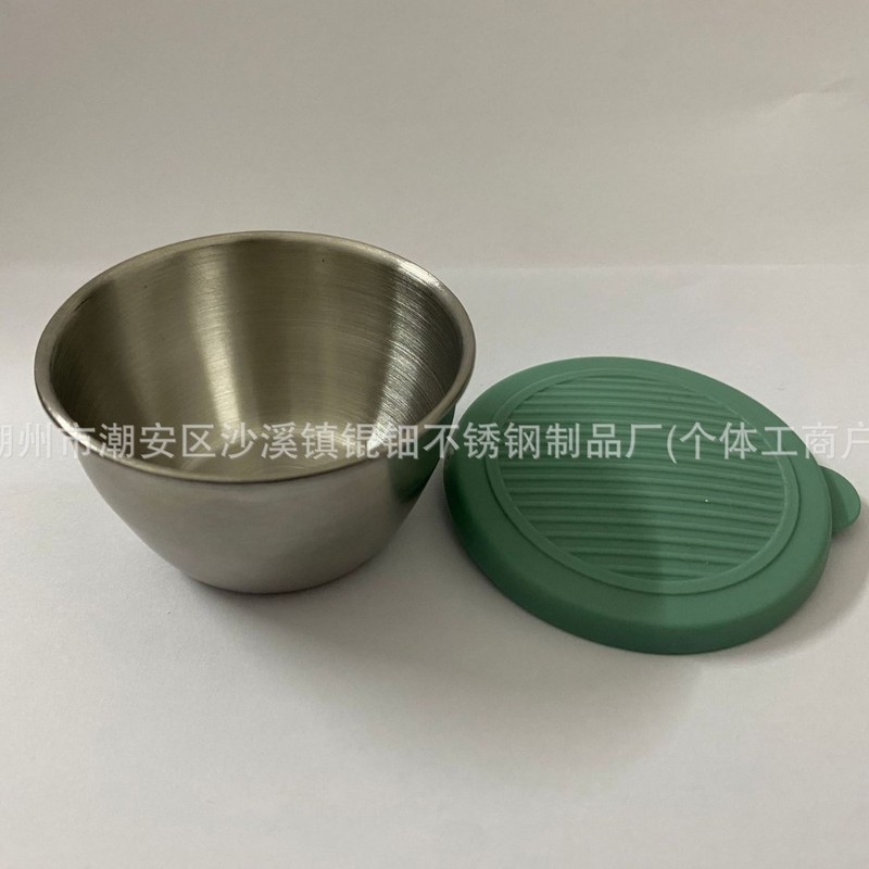 輸出ステンレスディップ唐辛子調味箱皿304蓋付きケチャップサラダソースカップ屋外家庭用|undefined