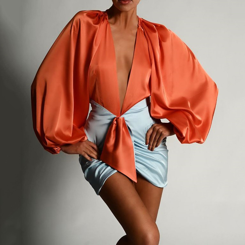 hot-selling summer new long-sleeved skirt NSFD63197