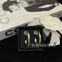 Xiaxiangfeng 25p весна и лето новый ромб круглые серьги высокого уровня преувеличенные звезды того же s925 серебряные серьги