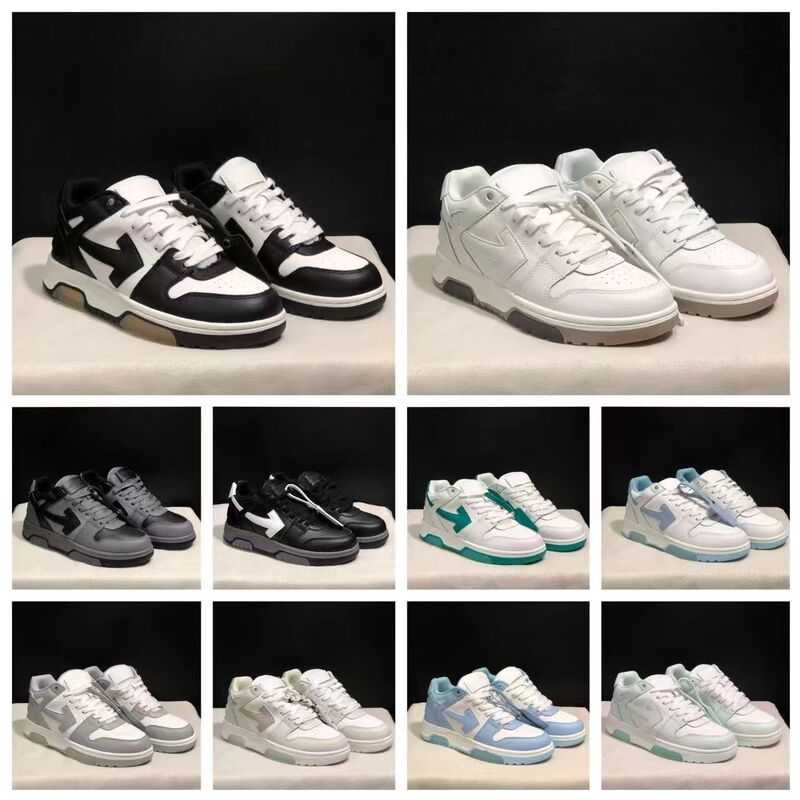 Off-White Leather Arrow Low-Top Sneakers Casual Versatile Collaboration Office Unisex Shoes