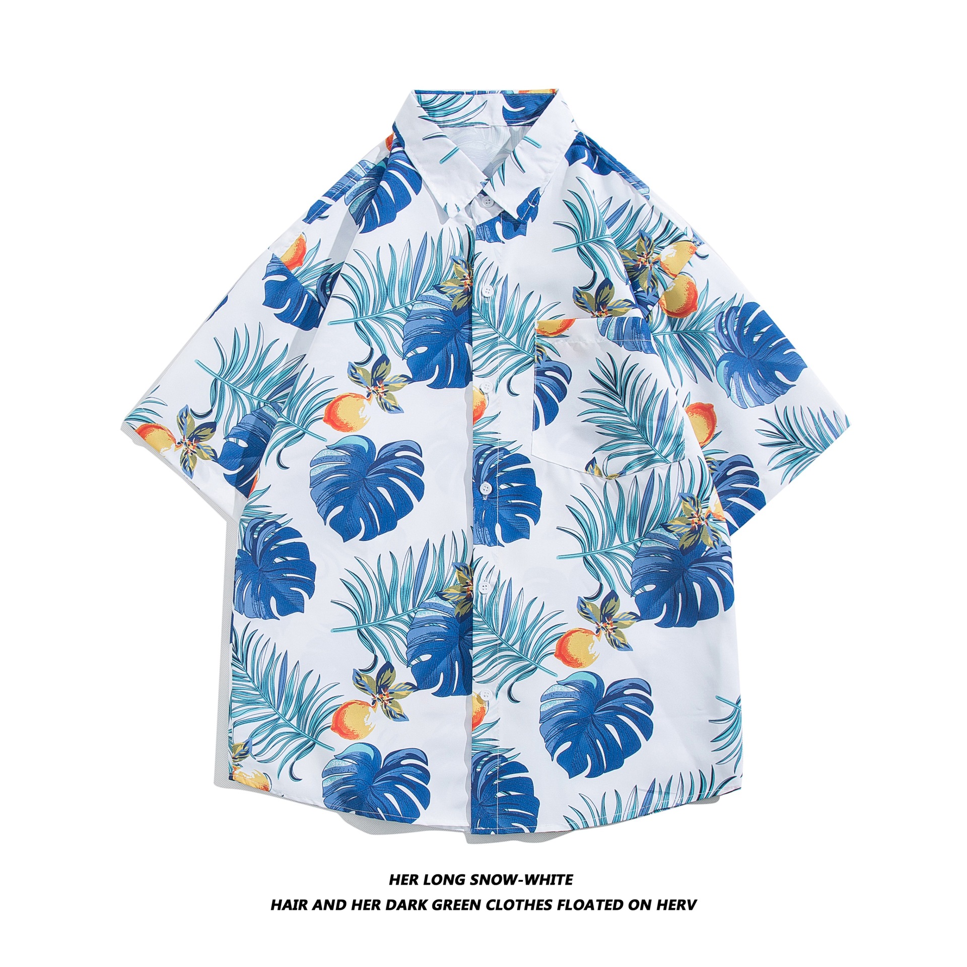 Men's Floral Short Sleeved Shirt Style Retro Hawaiian Loose Fit Versatile Beach Clothing_viptrois.com
