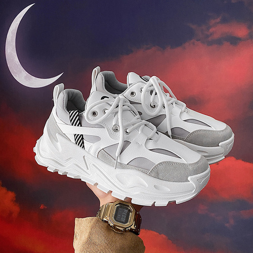 Shoes Men's Shoes Trendy Brand  Spring New Increased Breathable Casual Sports Internet Celebrity Dad Shoes Men's Shoes