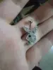 Стальной, чёрные глаза, с камнями