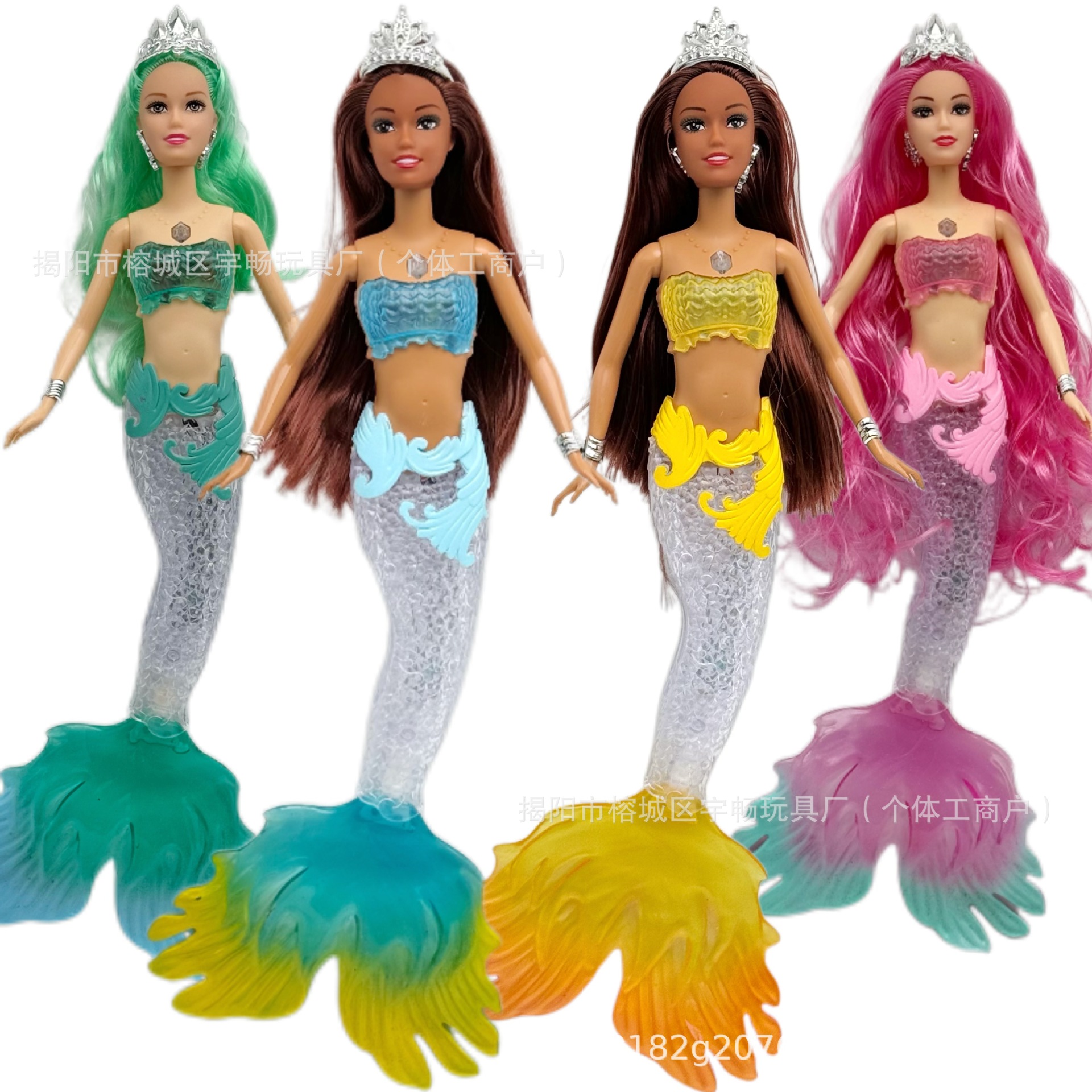 Barbie Doll Mermaid Doll Color Light Music Mermaid Princess Set 35cm Foreign Trade Wholesale