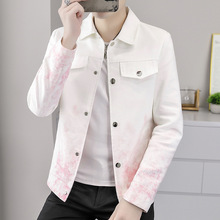 高品质高品质牛仔外套春秋季新款初高中男孩青少年男装帅一件代发