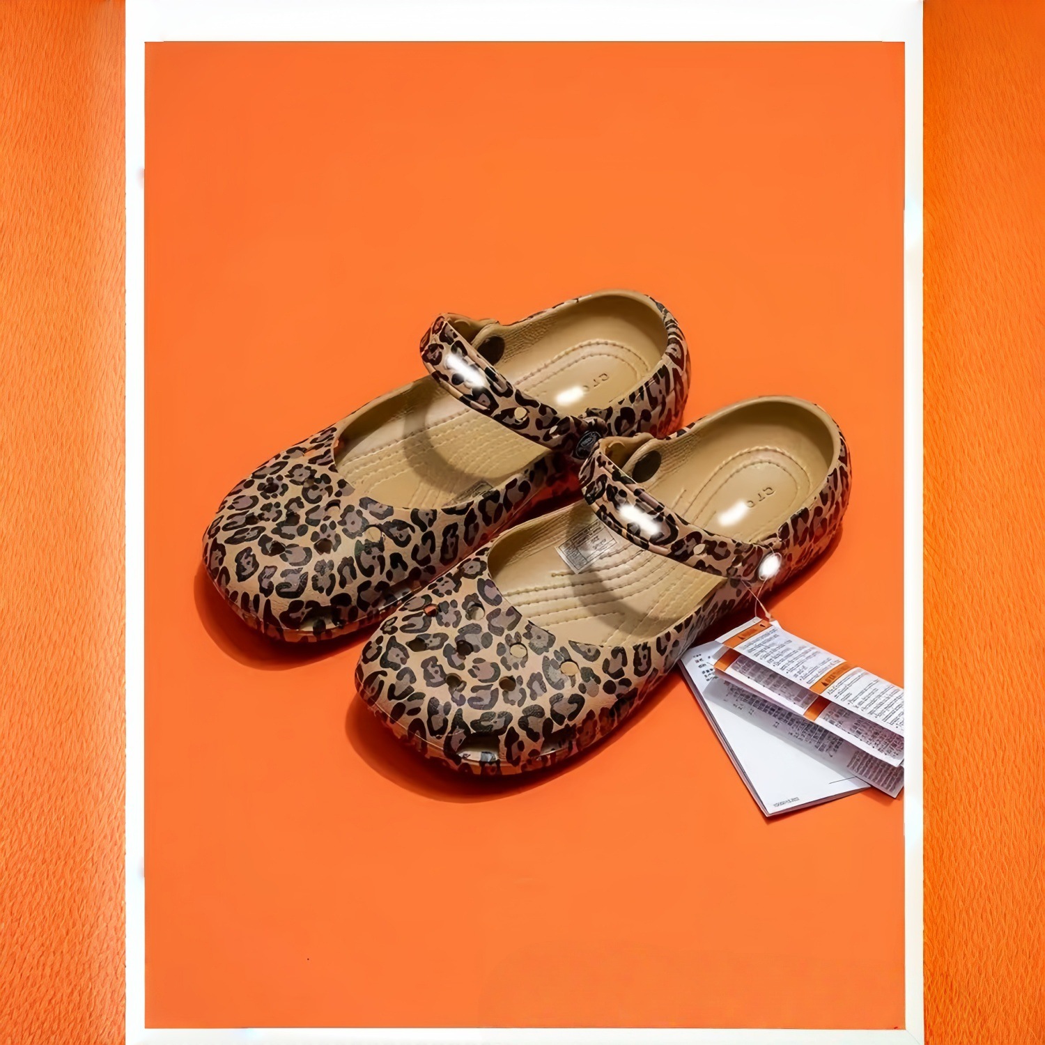 Childrens Leopard Print Clogs Non Slip Lightweight Slippers_voghion.com