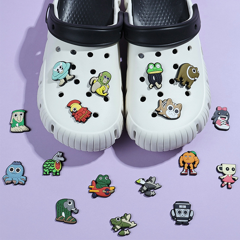 Fábrica directa extranjera montaña y mar croc agujero accesorios de zapatos accesorios de PVC espesado zapatos flores DIY botones accesorios de zapatos