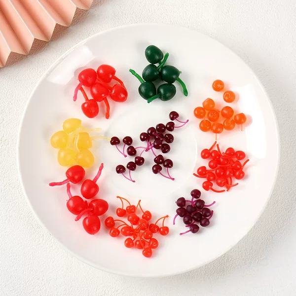 Simulation food play mini cherry model miniature cherry cherries diy food play house fruit accessories