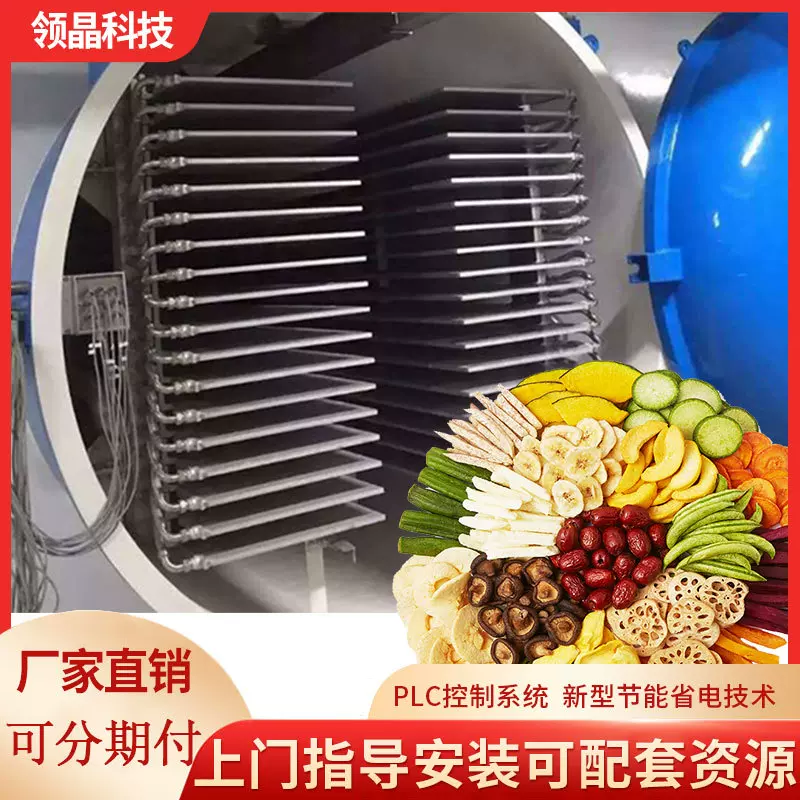 广东晶华真空冷冻干燥机草莓果蔬宠物食品医药中草药大型商用