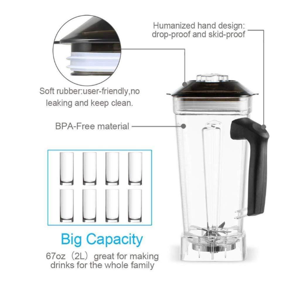 Mezclador de pared rota 2L taza de plástico con cuchillo y cubierta adaptada a BioloMix T5200 / T5300, etc. image 2