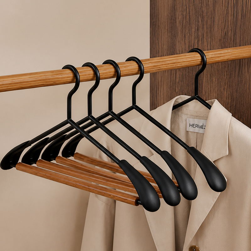 Percha para Ropa Anti-deformación de Madera de Haya para Adultos