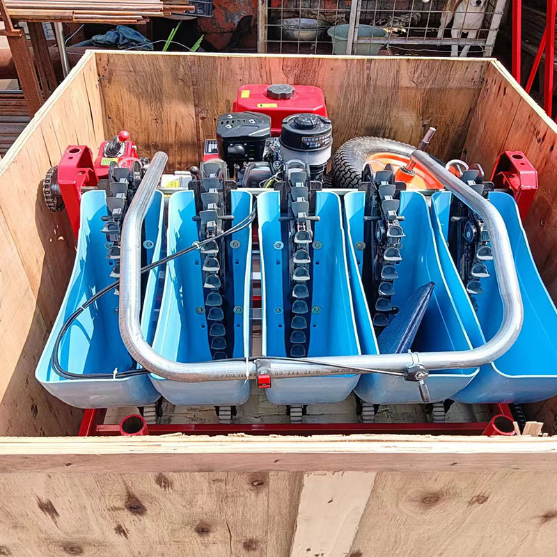 Siembradora de ajo de seis líneas de auto-propulsión de gasolina, siembradora de ajo a pedido de tracción de cuatro ruedas, siembradora de ajo ajustable en profundidad image 9