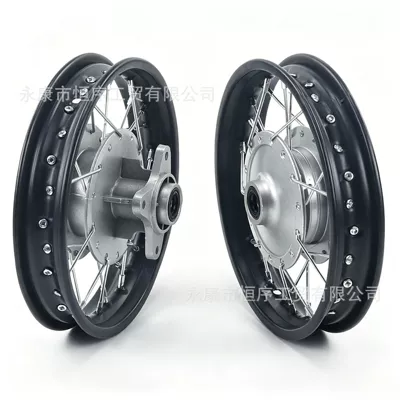 and rear steel rims, Motorcycle wheel hub