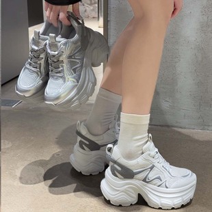 [spring new] 2025 early spring small white shoes 9CM thick-soled Korean casual shoes women's shoes 6012