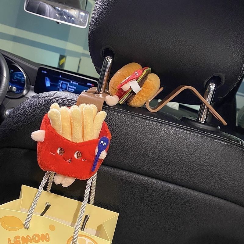 Pequeño gancho para automóviles en la parte posterior del asiento del automóvil encantador decoración interior del automóvil respaldo delantero multifuncional