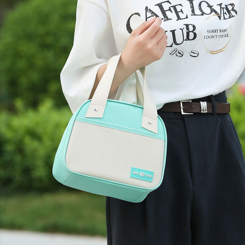 Large-capacity tie-dye high-style Japanese-style hand-held lunch bag portable thick insulation bag for office workers and students lunch bag