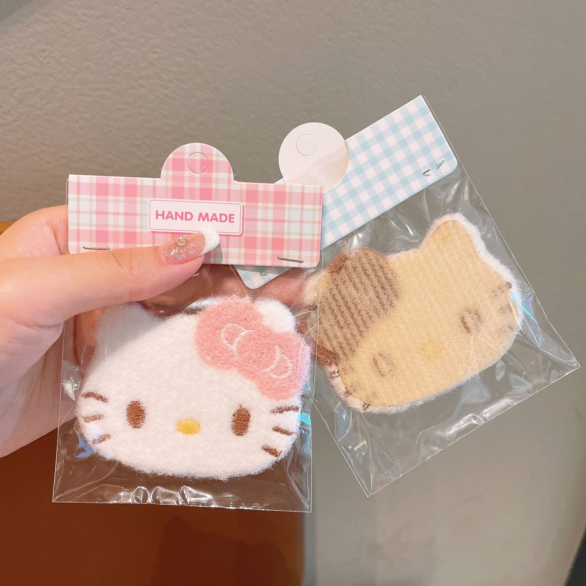 Nuevos clips para el pelo para niños Sanlio Capibara Kitty felinos peluche animación animal de dibujos animados de cabello para niñas