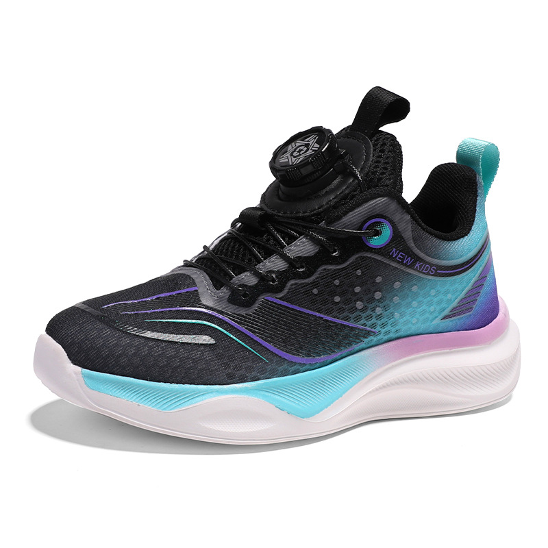 Zapatos para correr de carreras de tablero de carbono para niños 2025 nuevos zapatos para niños transpirables de una sola red de verano zapatos deportivos antideslizantes de suela blanda