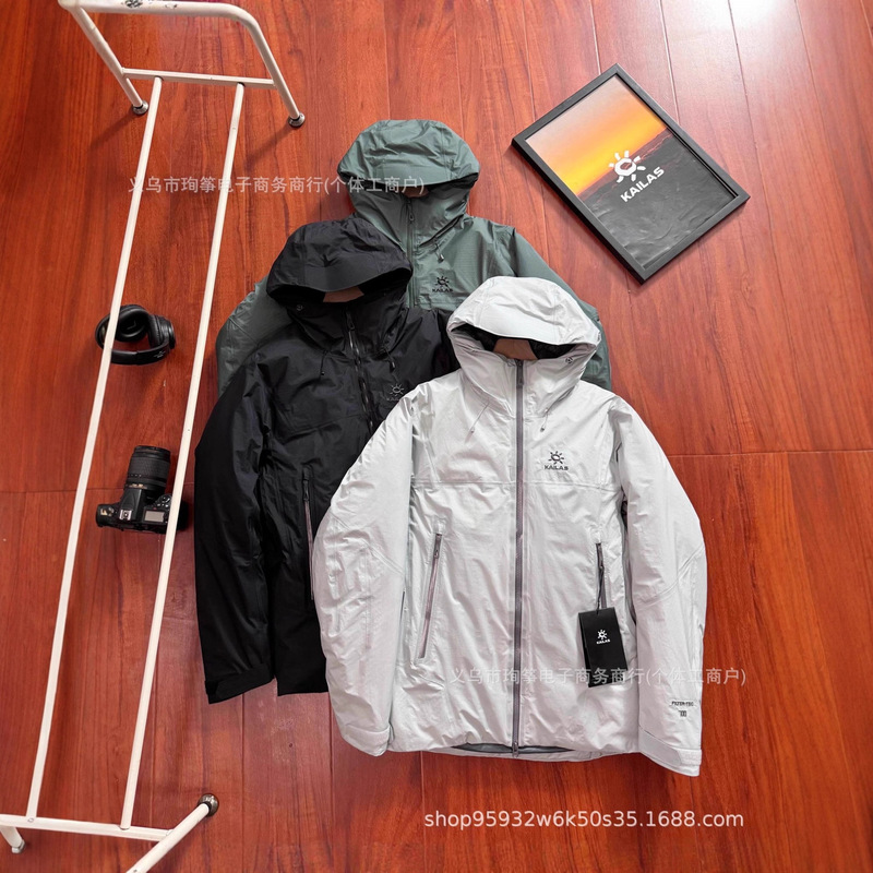 Kais Aspen Men's and Women's Couples' Same Style Outdoor Windproof and Waterproof Hard Shell Hooded down Ski Jacket