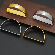 跨境新款合金半圆餐巾环抛光D字简约金属酒店装饰餐巾扣厂家批发