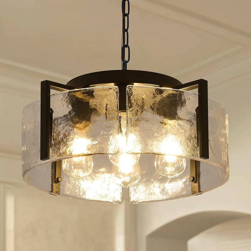 Cross-border modern farmhouse large kitchen chandelier for dining room lamps black chandelier for entrance bedroom bathroom