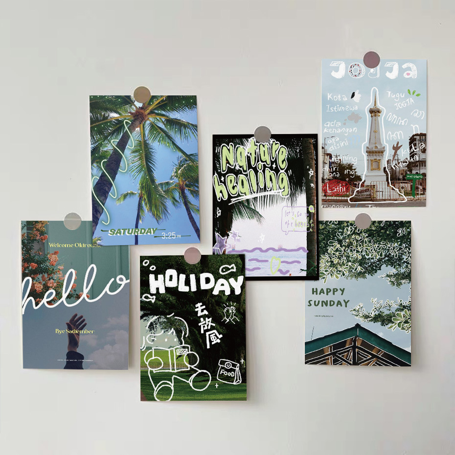 20 pieces of love for life cards, decorated card, journal book decoration, postcard, dorm room wall decoration, background wall sticker