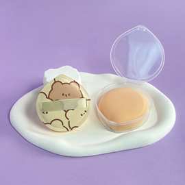 小熊款水滴棉花糖气垫粉扑干湿两用气垫柔软不易吃粉干湿两用化妆