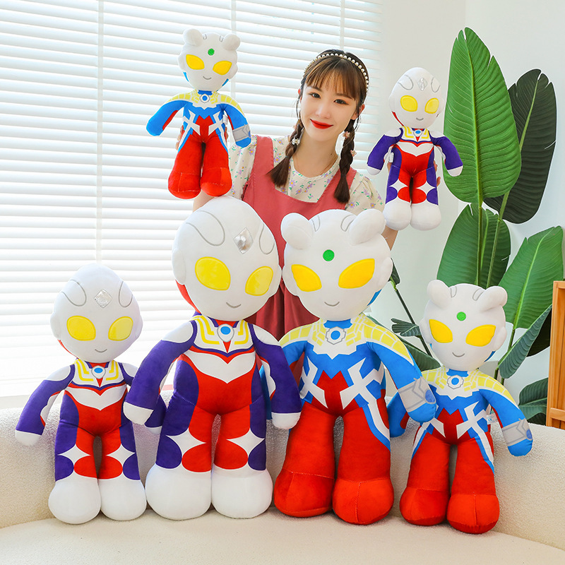 Manufacturer wholesale popular Ultraman plush toy doll bed comfort sleeping plush toy for boys and girls