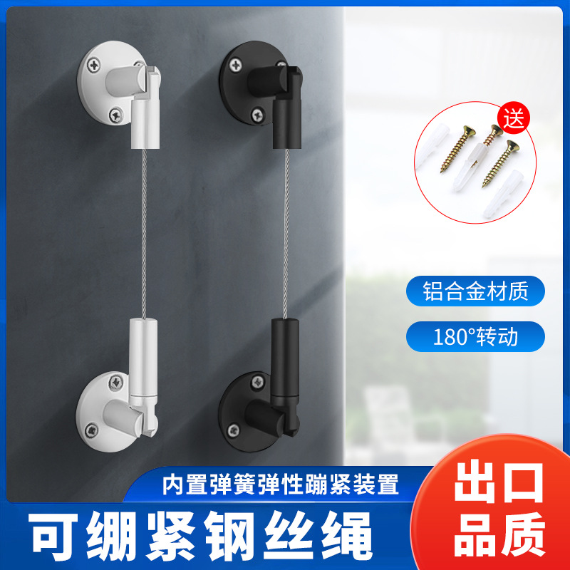 亚克力板吊绳展示牌固定夹广告牌钢丝吊线配件 铝合金钢丝吊码