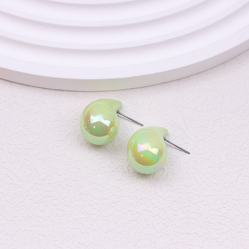 1 Pair Simple Style Classic Style Water Droplets Patchwork Arylic Ear Studs display picture 16
