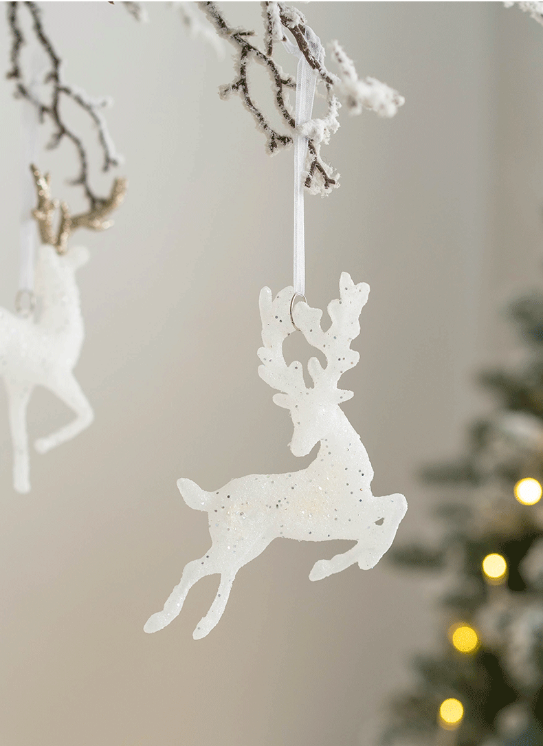 Elk Pattern Christmas Cute Elk PVC Party Hanging Ornaments