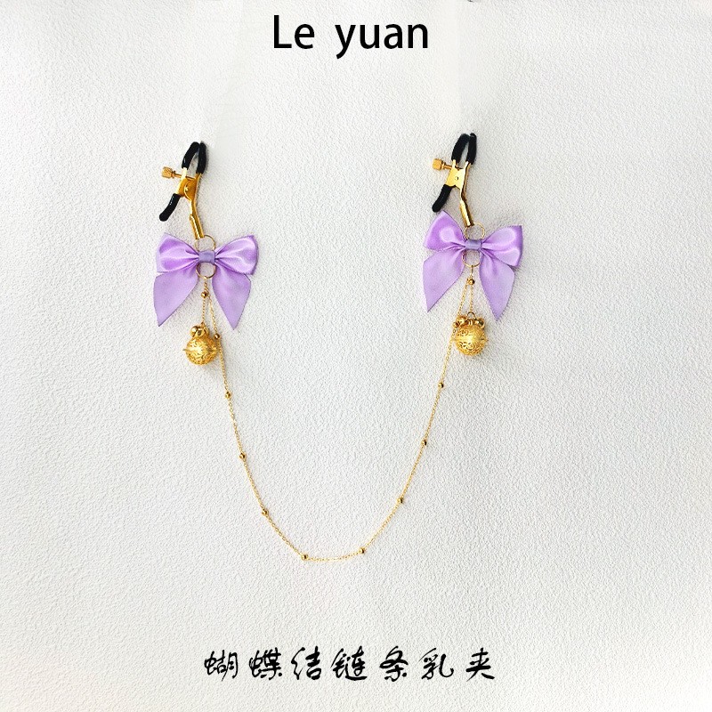 Fábrica directa de artículos sexuales SM esclavo femenina arco de cuentas cadena de leche clip pareja coqueteo artículos de venta