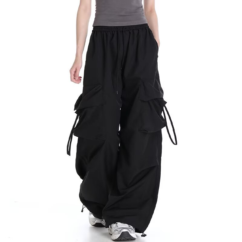Foreign Trade American-Style Cargo Pants for Men and Women, Trendy Brand Loose Drawstring Straight Pants, Street Versatile Casual Pants, Southeast Asia