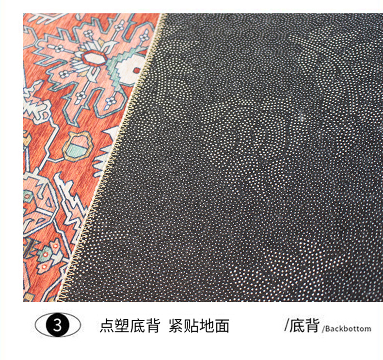 波斯客厅地毯,复古民族风地毯,欧美地毯,波西米亚卧室床边毯,条纹地毯