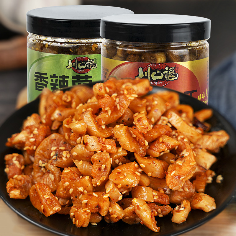 Sichuan Spicy Radish Chips, Aromatic, Crisp, Appetizing, Pickled, Side Dish, Salty, Convenient, Ready-to-Eat, Bottled, Wholesale, 238g