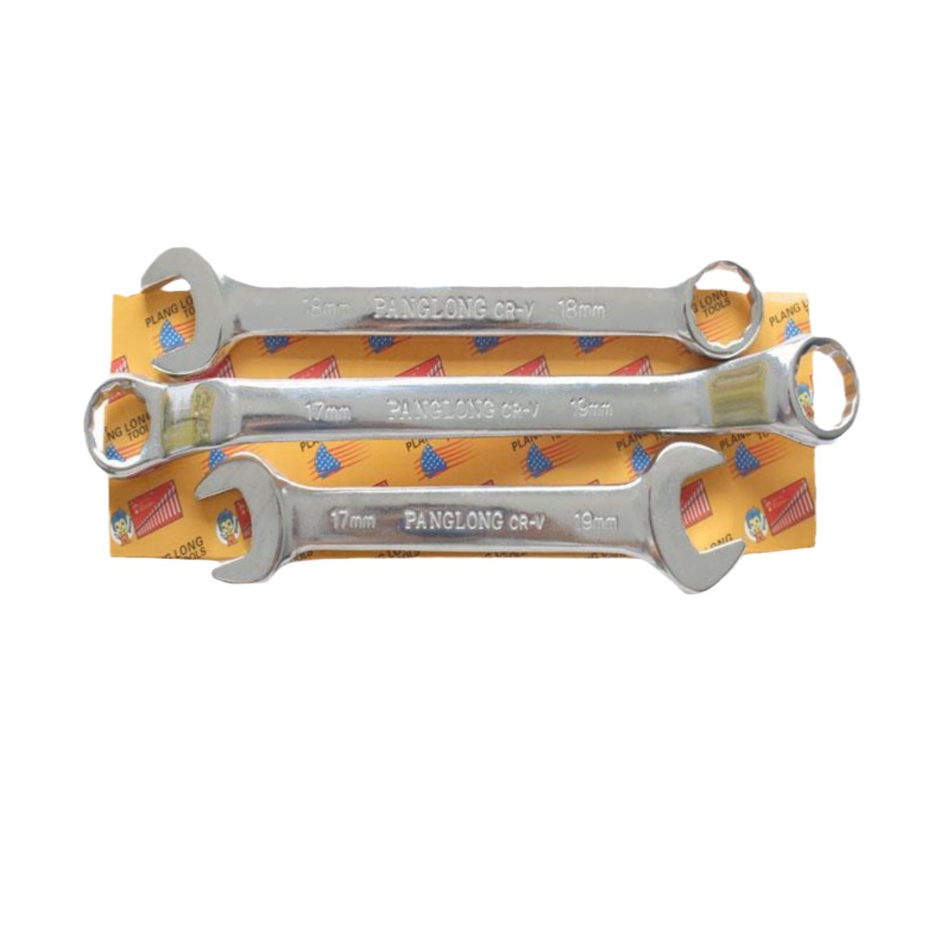 Fabricante de llaves Pang Long marca espejo de acero de alto carbono llave abierta llave de ciruela llave de doble propósito llave hexagonal de doble cabeza