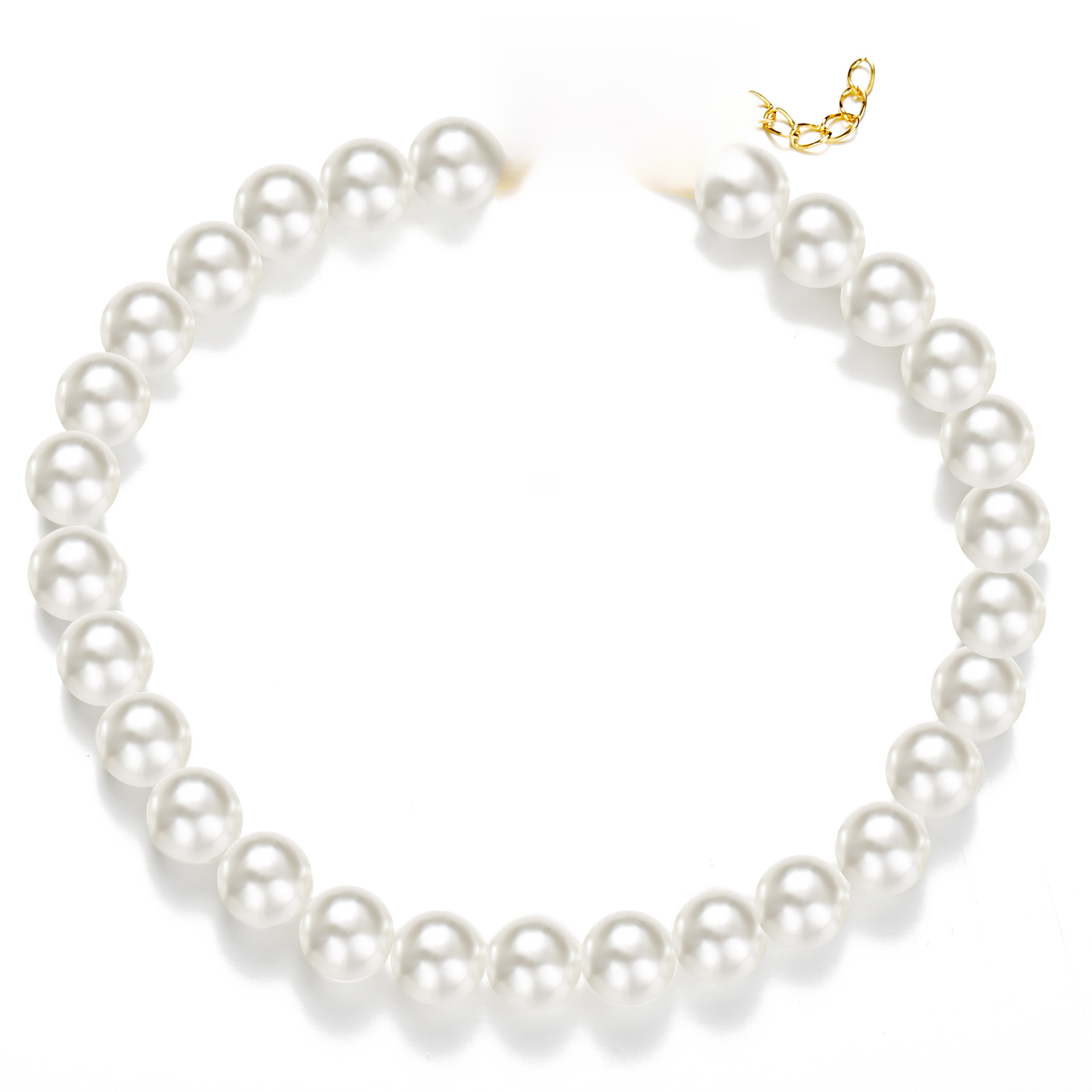 Süßwasserperlenkette Damen Ins Style Einfache Frische Perlenhalskette Chocker Schlüsselbeinkette_voghion.com