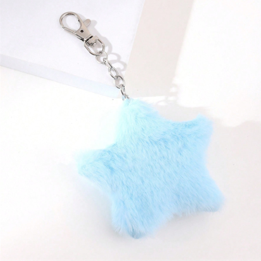 15g Weight Bag Pendant, Keychain Classification 1 Piece Quantity Daily, Street Occasion Imitation fur, Alloy Material Star Pattern Cute Style 1 Piece Cute Star Imitation Fur Alloy Bag Pendant Keychain 13
